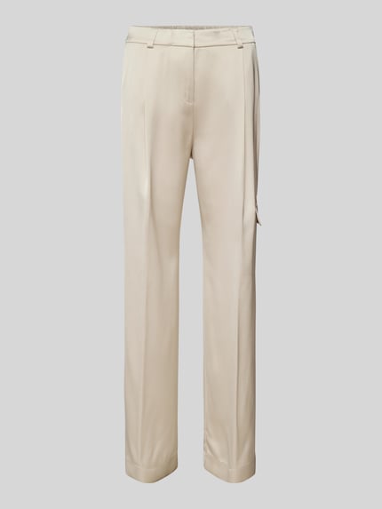 COMMA Regular Fit Bundfaltenhose mit Cargotasche Sand 2