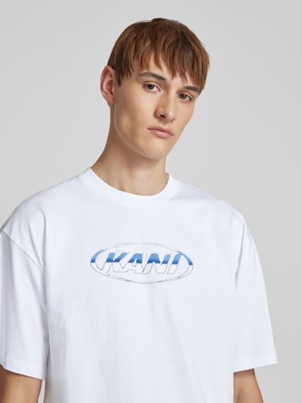 Karl Kani T-Shirt mit Label-Print Weiss 3