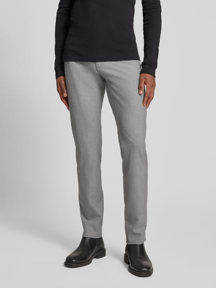 Brax Straight Fit Stoffhose mit 5-Pocket-Design Silber 4