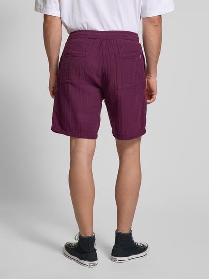 REVIEW Regular Fit Shorts aus Musselin Pflaume 5