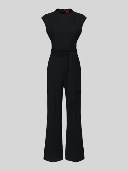 HUGO Regular Fit Jumpsuit mit Bindegürtel Modell 'Kathalia' Black 2