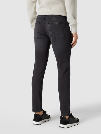 REVIEW Skinny Fit Jeans mit Label-Patch Black 5