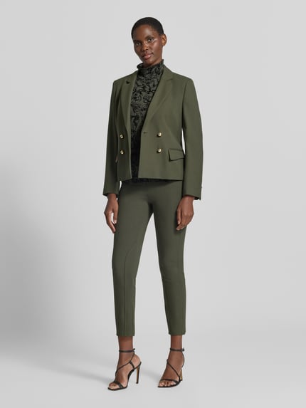 Marc Cain Slim Fit Blazer mit Reverskragen und Pattentaschen Khaki 1