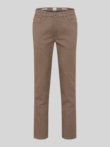 Brax Regular Fit Chino aus Baumwoll-Mix mit Viskose-Anteil Modell 'Wool Look Flex' Camel 2