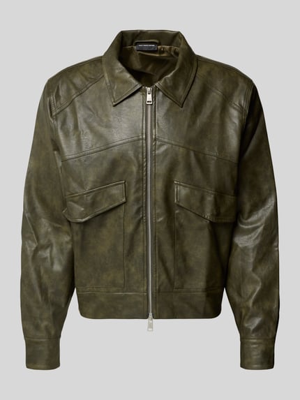 Don´t Waste Culture Jacke in Leder-Optik Modell 'Nerith' Schlamm 2