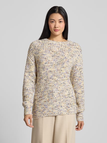 Jake*s Casual Strickpullover mit Rundhalsausschnitt Ecru 4