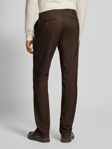 Brax Spodnie w kroju slim fit z tylnymi kieszeniami model 'Fabio' Ciemnobrązowy 5
