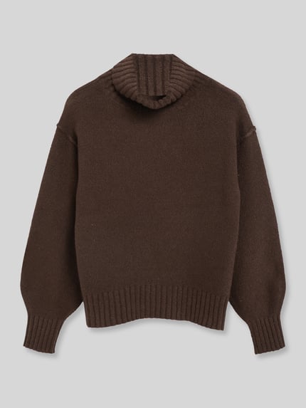 s.Oliver RED LABEL Pullover mit Rollkragen und Label-Detail Dunkelbraun 2