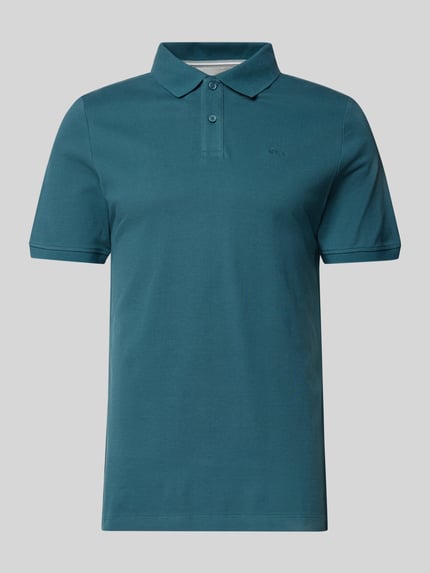 Produktfoto, Regular Fit Poloshirt aus reiner Baumwolle von s.Oliver RED LABEL in Optik: Unifarben, Piqué-Struktur, Label-Stitching-Applikation.