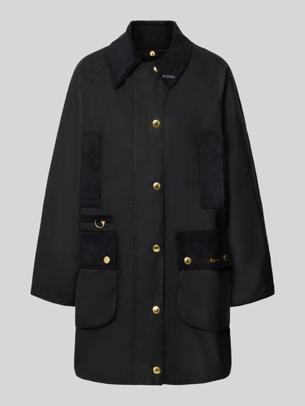 Barbour Regular Fit Funktionsjacke aus reiner gewachster Baumwolle Black 1