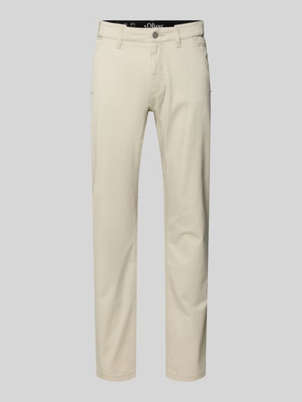 s.Oliver RED LABEL regular fit chino van katoenmix Beige - 2
