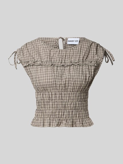 Top met gesmockte taille model 'SHERBET' Shop The Look MANNEQUINE