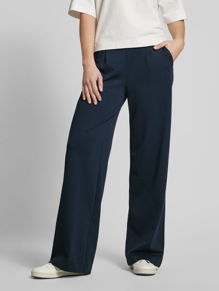 b.young Wide Leg Stoffhose mit Bundfalten Modell 'Rizetta' Marine 4