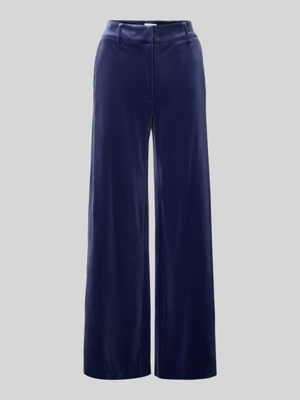 Jake*s Collection Regular Fit Hose aus Samt mit Bundfalten Royal 1