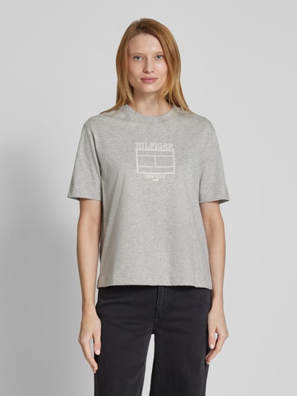 Tommy Hilfiger T-shirt van zuiver katoen Middengrijs - 4