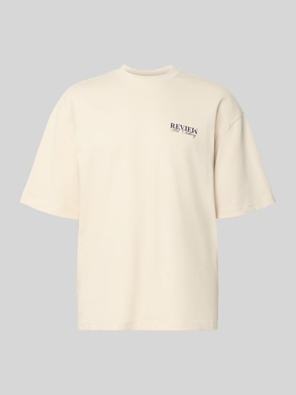 T-Shirt mit Logo-Print und Rundhalsausschnitt Shop The Look MANNEQUINE