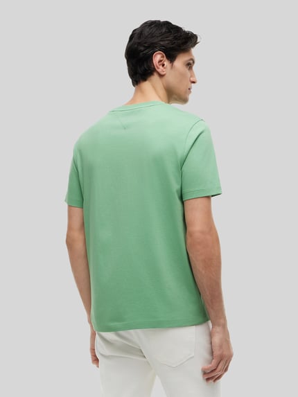 Tommy Hilfiger Regular Fit T-Shirt aus reiner Baumwolle Hellgruen 5