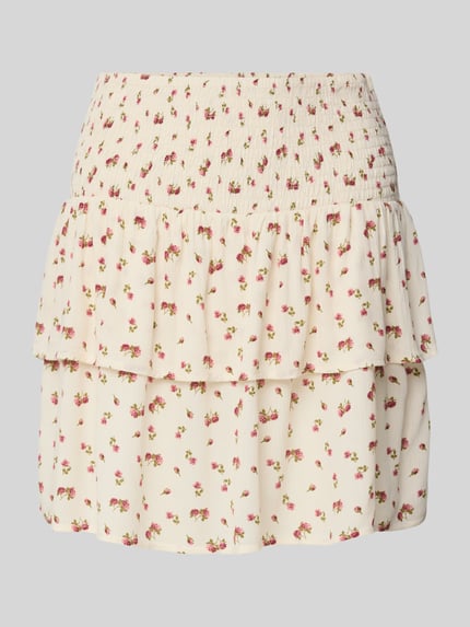 REVIEW Minirok in dubbele-laagjeslook Beige - 2
