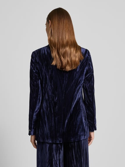 Christian Berg Cocktail Relaxed fit blazer van fluweel met reverskraag Donkerblauw gemêleerd - 5
