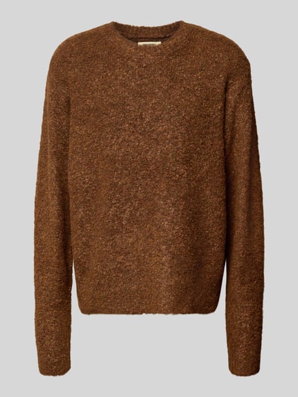 WOODBIRD Loose Fit Strickpullover mit Woll-Anteil Modell 'Kurt' Dunkelbraun 2