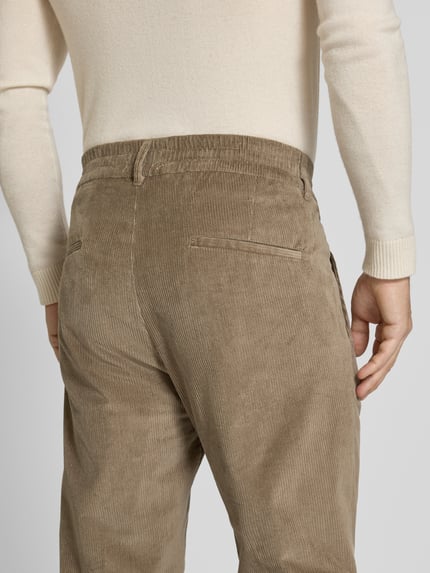 DRYKORN Ribcordbroek met Franse steekzakken Beige - 3