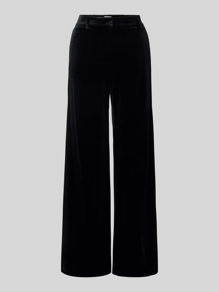 Jake*s Collection Regular Fit Hose aus Samt mit Bundfalten Black 1