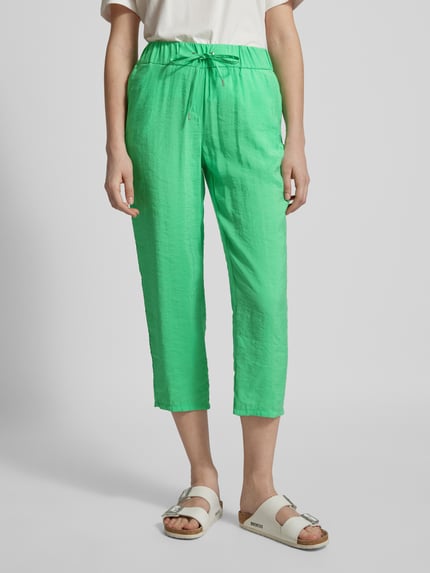 TONI Regular fit stoffen broek met verkort model, model 'Pia' Appeltjesgroen - 4