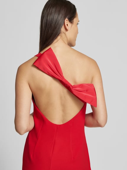 Vera Wang Bride Avondjurk in one shoulder-design, model 'ALPES' Rood - 3