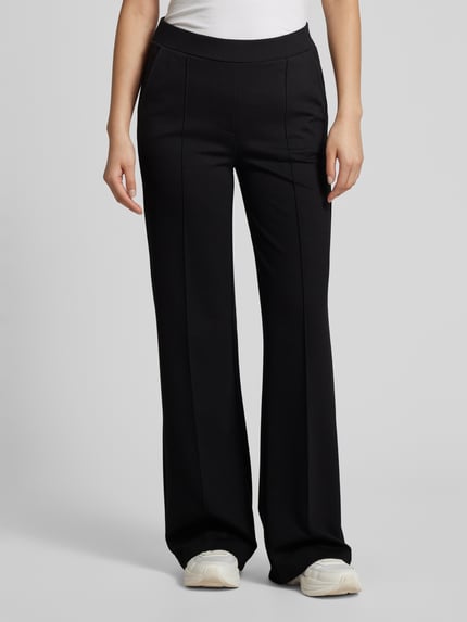 Smith and Soul Regular fit stoffen broek met vaste persplooien Zwart - 4