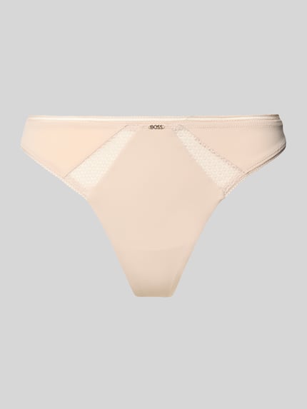 BOSS String met kantinzet Beige - 1