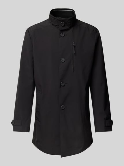 s.Oliver BLACK LABEL Regular fit lange jas met waterafstotende functie en opstaande kraag Zwart - 2