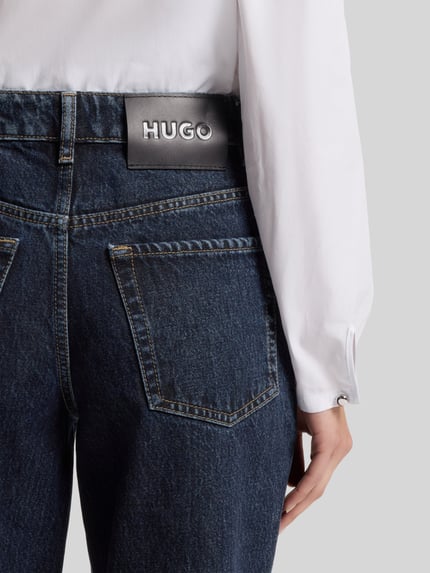 HUGO Wide & Loose Fit Jeans aus reiner Baumwolle Modell '937_14' Dunkelblau 3