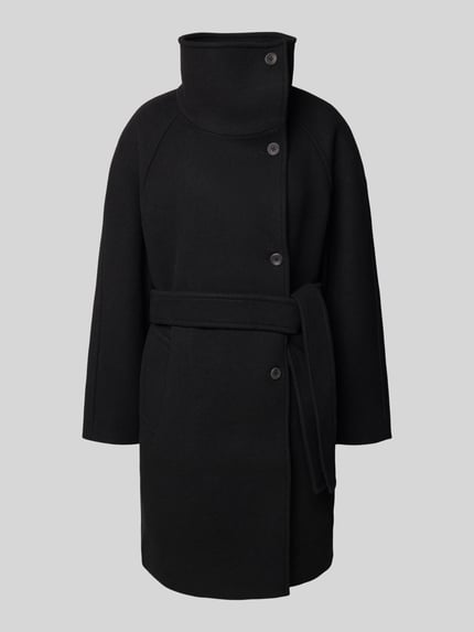 Calvin Klein Womenswear Wollmantel mit Stehkragen Black 2