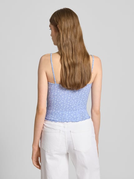 REVIEW Korte top met sierstrik Bleu - 5