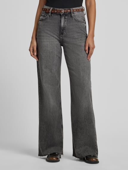 s.Oliver RED LABEL High Waist Jeans Wide Fit mit Fransensaum - s.Oliver x Heidi Klum Hellgrau 4