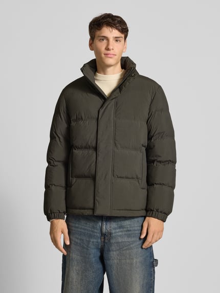 Marc O'Polo DENIM Regular fit gewatteerd jack met opstaande kraag Kaki - 4