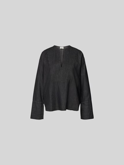 Closed Relaxed fit blouse met tuniekhals Donkergrijs - 2