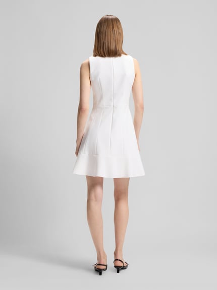 HUGO Figurbetontes Freizeitkleid mit tiefem V-Ausschnitt Modell 'KERSTY' Offwhite 5