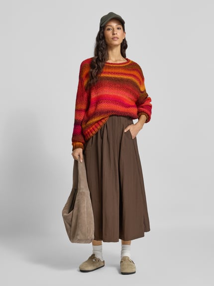 LOLLYS LAUNDRY Strickpullover mit Rundhalsausschnitt Modell 'Fairhaven' Rot 1