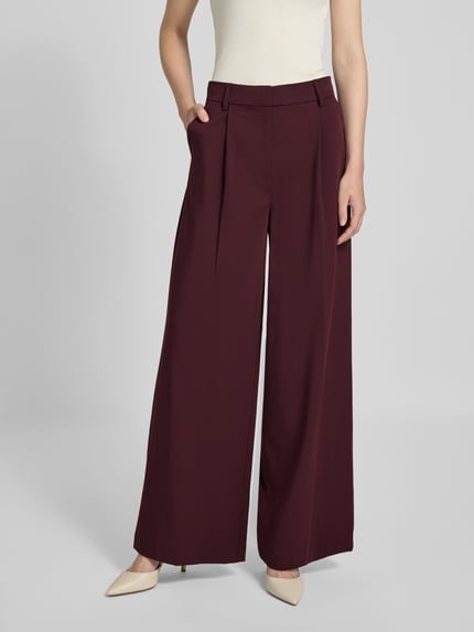 Christian Berg Woman Stoffen broek met Franse steekzakken Donkerrood - 4