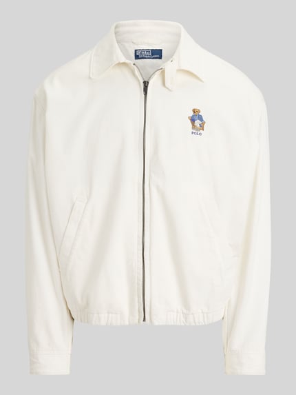 Polo Ralph Lauren Relaxed Fit Blouson mit Polo Bear Stitching Modell 'TEDDY BP' Weiss 2