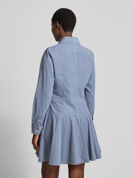 Polo Ralph Lauren Shirt Dress in Cord-Optik Bleu 5