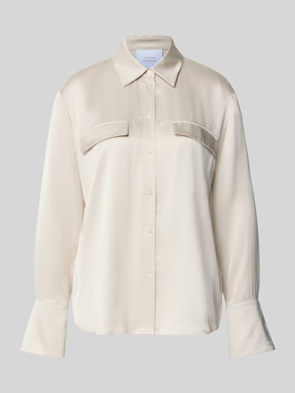 Style Icon Collection Satinbluse mit Knopfleiste - curated by Anouk Yve Ecru 2