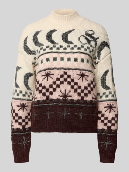 Scotch & Soda Loose Fit Strickpullover mit Woll-Anteil Schoko 2