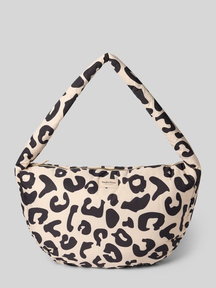 Produktfoto, Shoulder Bag mit Logo-Patch van Studio Noos, Hoofdvak met ritssluiting, schouderband, all-over dierenprint, Breedte 48 cm, Lengte 34 cm, Diepte 10 cm, schouderbandlengte 80 cm