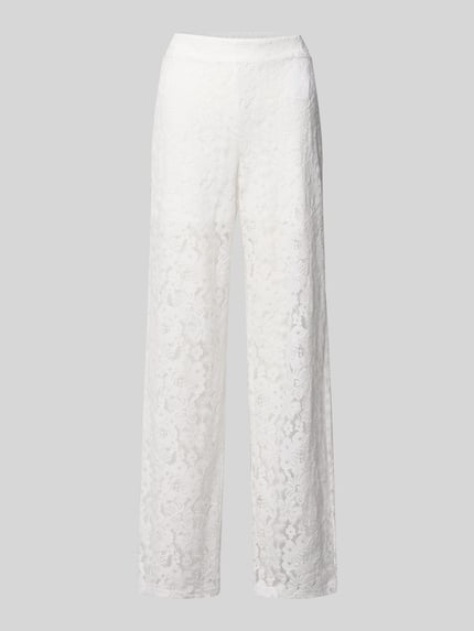 Weite Hose in Spitzenoptik Modell 'HONEY' Shop The Look MANNEQUINE