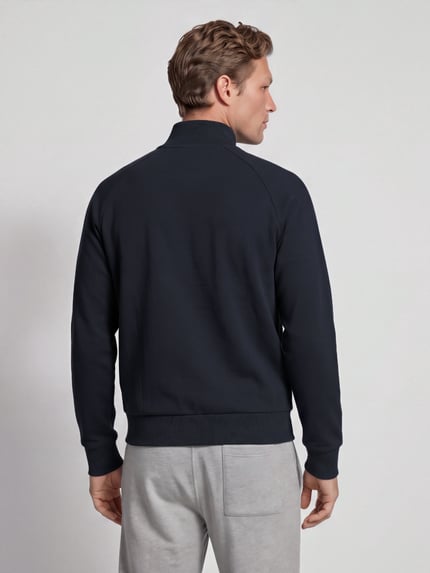 BOSS Green Regular Fit Sweatjacke mit Logo-Detail Modell 'Skaz' Dunkelblau 5