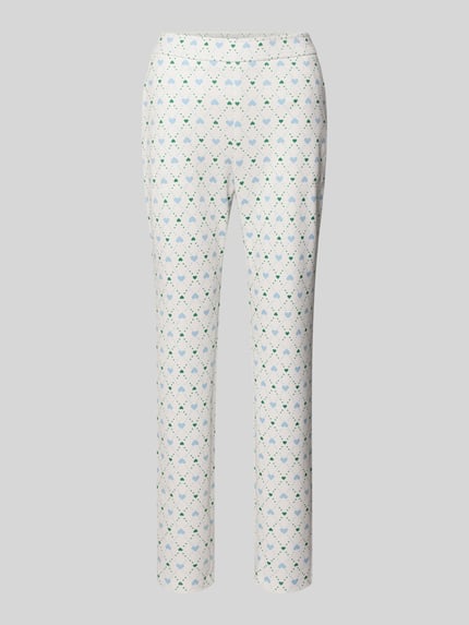 Slim Fit Stoffhose mit Allover-Logo-Print Shop The Look MANNEQUINE