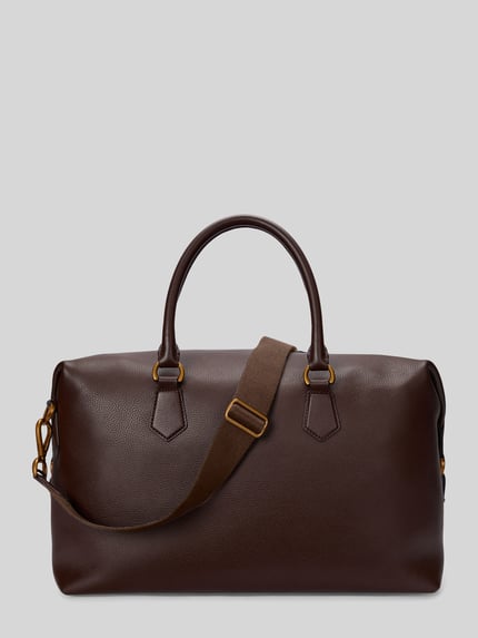 Polo Ralph Lauren Weekender aus Rindsleder mit Schulterriemen Dunkelbraun 5