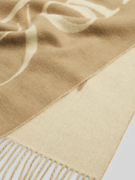 Tommy Hilfiger Schal aus reiner Wolle Modell 'SCRIPT' Beige 2